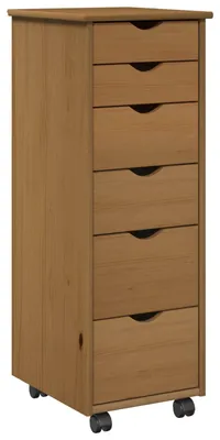 Produktbild von vidaXL Rollschrank Honigbraun 34 x 39 x 93,5 cm Massivholz Kiefer