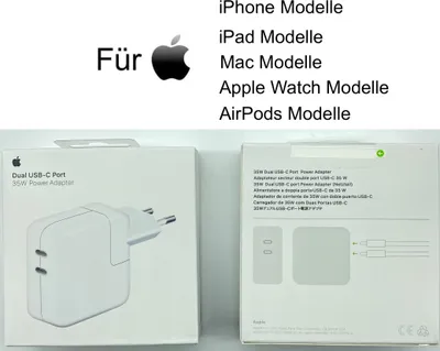 Apple 35W Dual USB‑C Port Power Adapter