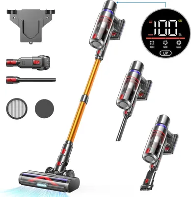 Produktbild von JUNG Hand-und Stielstaubsauger Hompa Akku Staubsauger ohne Beutel Kabellos Akkusauger Handstaubsauger, 500,00 W, Beutellos, Kabellos