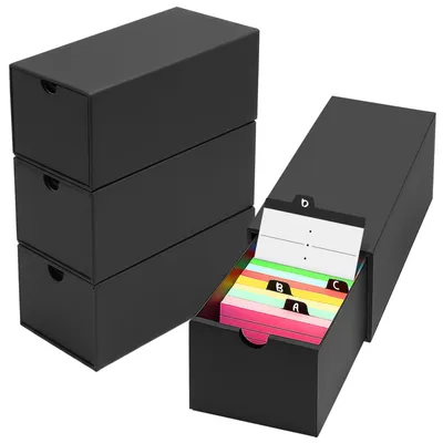Systembox A8, 4 Karteikästen, schwarz, für 4000+ Karten