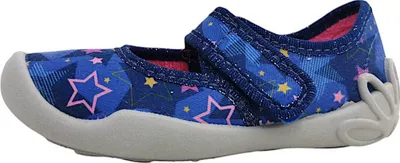 Immagine prodotto di Scarpe Fischer, marca specializzata in calzature, modello Blanka, scarpe da casa per bambine, colore blu, adatte al tempo libero