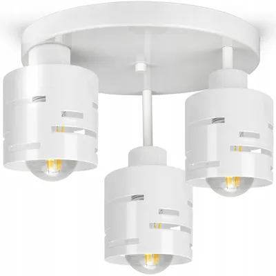 Produktbild von LUXOLAR Deckenleuchte 3-flammig Weiß RAL 9016 E27 modern 24cm