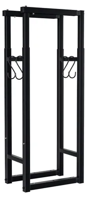 Immagine prodotto di Ikodm - Scaffale per legna da ardere, 40-65 cm, metallo, porta legna, scaffale per legna da ardere, porta legna per soggiorno