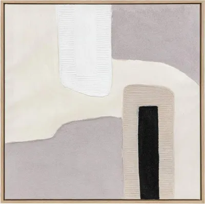Produktbild von 3d-wanddeko laurenz weiß und violett 80x80cm - Atmosphera créateur d'intérieur