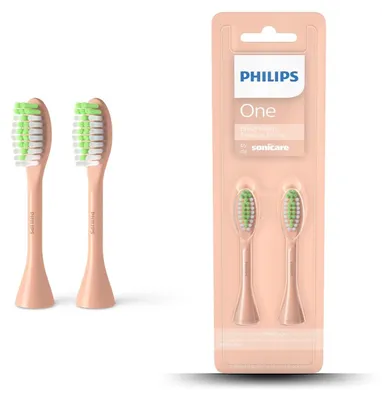 Zdjęcie produktu dla Philips One by Sonicare BH1022 Zestaw 2 końcówek szczoteczki, 3 szt., Brzoskwinia, 3 mies., Philips, One by Sonicare
