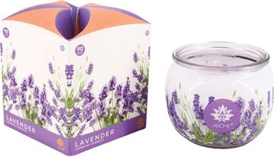 ARÔME Svíčka 90 g, ve skle a flower boxu, Lavender
