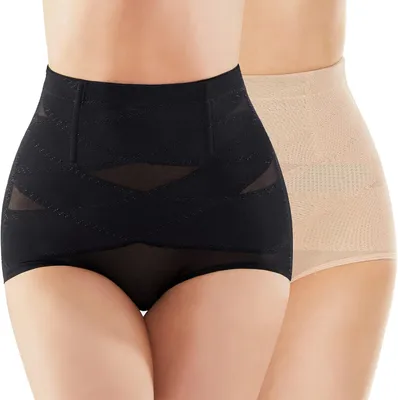 Immagine prodotto di Intimo modellante da donna, alta vita, controllo addominale, nero/beige, body modellante per valorizzare la silhouette