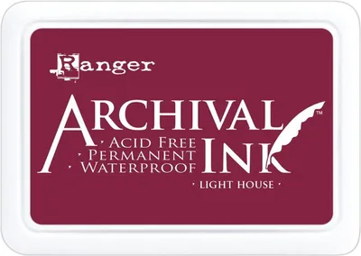 Produktbild von Ranger Archival Ink Stempelkissen - Feinkontur/Wasserfest Light House / Weinrot