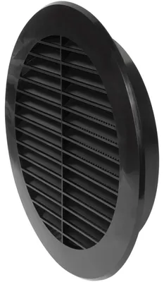 Image de Grille de ventilation en plastique, 150 mm, noire
