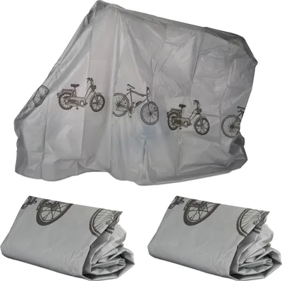 Produktbild von relaxdays 3 x Fahrradgarage Kunststoff grau