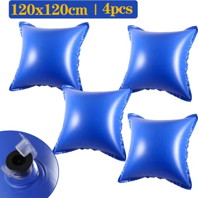 Immagine prodotto di Bettizia cuscino piscina cuscino d'aria 120x120cm cuscino invernale cuscino piscina copertura piscina quadrato per piscina adatto come copertura invernale 4 pezzi