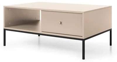 Obrázok produktu pre Konferenčný stolík so zásuvkami, béžový, 104 x 68 x 47 cm