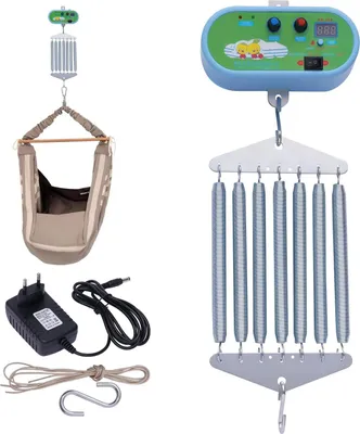 Obrázok produktu pre Závesná elektroinštalácia, nastaviteľný časovač, nosnosť do 19 kg, vrátane napájacieho kábla, ovládača kolísky