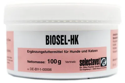 Produktbild von selectavet Biosel-HK 100 g | Hunde & Katzen | Haut & Fell