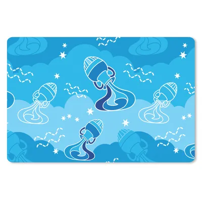 Produktbild von MuchoWow® Schreibtischunterlage Wassermann - Design - Tierkreiszeichen 60x40 cm - XXL Mauspad - Großes Mauspad
