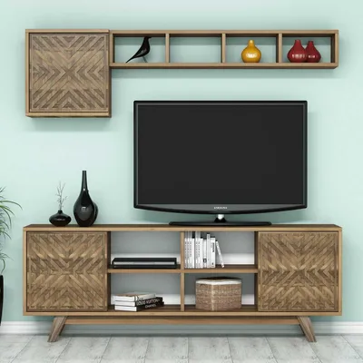 Obrázek produktu pro Skye Decor, Inci - ořech, TV-Einheit, Nussbaum, 100 % MELAMINBESCHICHICHTETETETETE SPANPLATTEN, 160 x 35 x 56,2 cm
