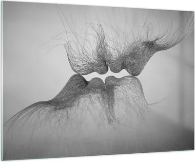 Produktbild von Bilder auf glas - Einteilig - Kuss Liebe Paar - 100x70cm - Glasbilder - Wandbilder - Bilder - zum Aufhängen bereit - Wanddekoration aus Glas - Glas Bilder - Wandbild auf Glas - GAA100x70-4967