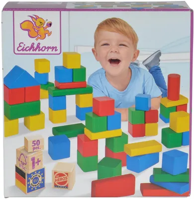 Immagine prodotto di Eichhorn blocchi da costruzione in legno colorati, blocchi da costruzione, blocchi in legno, blocchi da costruzione, 50 pezzi, legno, 100021252