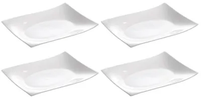 Produktbild von 4er Set Servierplatten, Teller MOTION eckig 30x22cm weiß Maxwell & Williams