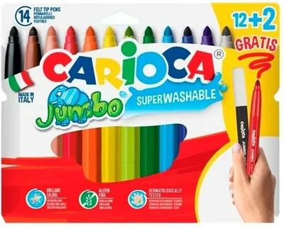 Zdjęcie produktu dla Zestaw markerów Carioca Jumbo 14 sztuk
