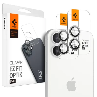 Obrázok produktu pre Spigen Glas.tR EZ Fit Optik Pro, Apple, iPhone 16 Plus / iPhone 16, Odolné proti poškriabaniu, Priehľadná, 2 kusov
