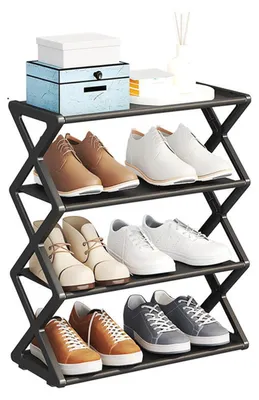 Produktbild von Faltbares Schuhregal - 4 Ebenen - Platzsparend - Organizer für den Eingangsbereich