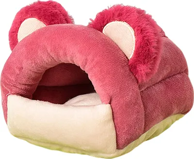 Produktbild von Hamsternest, gemütliches Meerschweinchenbett, Winter, warmes Plüschversteck, Ruhehöhle für Kleintiere, für Kaninchen, Meerschweinchen, Frettchen