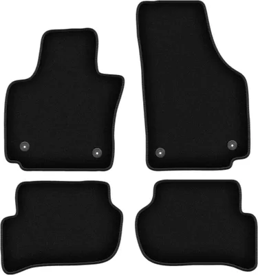 Immagine prodotto di Tappetini in velluto per Seat Toledo III (2004-2012, minivan) neri, set 4 pz, con fissaggi