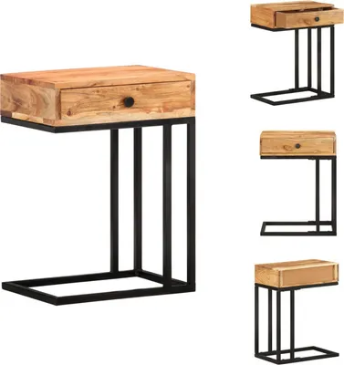 Immagine prodotto di vidaXL Tavolino a U 45x30x61 cm in legno massiccio di acacia - Tavolini