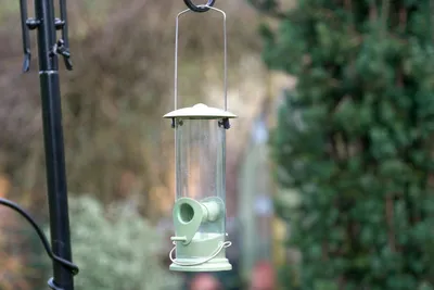 Imagen del producto de Comedero para pájaros de metal, 20 cm, para aves de jardín