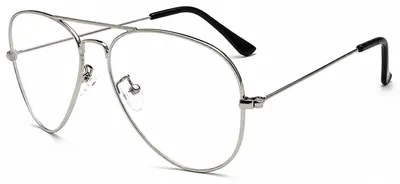 Productafbeelding van Blauwe lichtfilterbril, pilotenmodel, zilver, uni, bescherming tegen blauw licht
