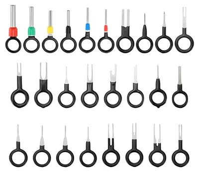 Terminal-Ausbauwerkzeug-Set, 26-teilig, schwarz, Schlüsselform