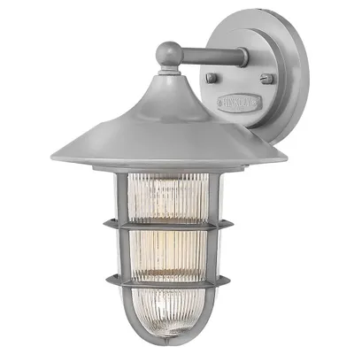 Image de Elstead Marina Applique murale d'extérieur E27 30cm argent IP44