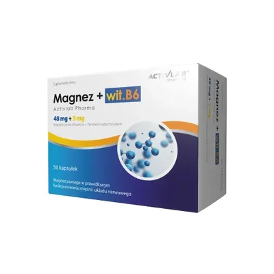 Zdjęcie produktu dla Magnez + Witamina B6 wsparcie mięśni i układu nerwowego Activlab Pharma
