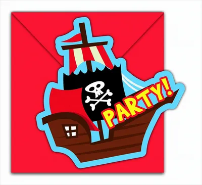 Produktbild von Piraten Party 6 Einladungskarten