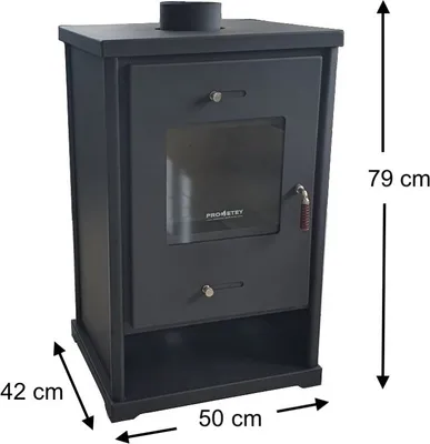Obrázok produktu pre EKO 96175 antracitové kachle na drevo 7 kW krbové kachle na drevo dielenské kachle švédske kachle kachle na chatu vykurovacie kachle