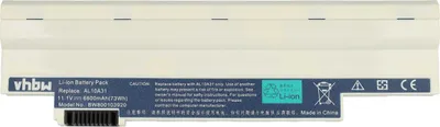 Produktbild von vhbw Akku kompatibel mit Acer Aspire D257, D270 Notebook (6600 mAh, 11,1 V, Li-Ion)