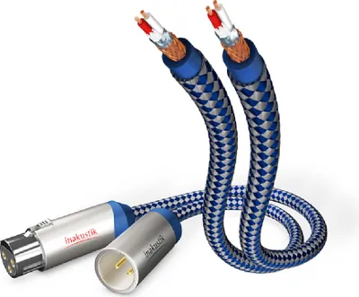 Obrázek produktu pro Inakustik 0040503, XLR, Samec, XLR, Samice, 3 m, Modrá, Stříbrná