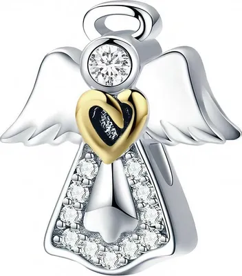 Produktbild von Pandora Engel Anhänger S925 versilbert Zirkonia 12,7x9,2mm Loch 4,5mm für modulare Armbänder