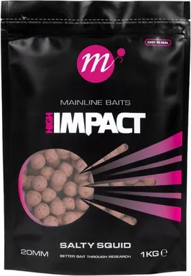 Produktbild von Mainline Baits Hi Impact Boilies Salty Squid 1 kg 20 mm
