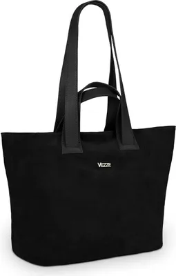 Produktbild von Carriola Elegante Shopper-Tasche aus Italienischem Wildleder - Praktisch und Geräumig - Ideal für den Alltag - Stilvoll - Schwarz