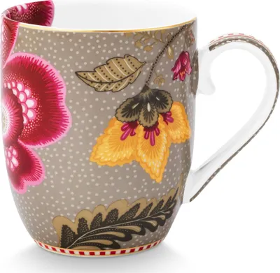 Produktbild von PIP STUDIO Blooming Tales Fantasy Khaki Henkelbecher Small 0,2l