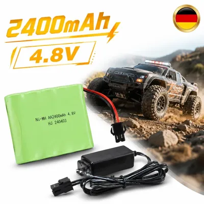 Produktbild von 4.8V 2400mAh NiMH RC Akku Racing-Pack Wiederaufladbar Batterie für RC Autos DHL