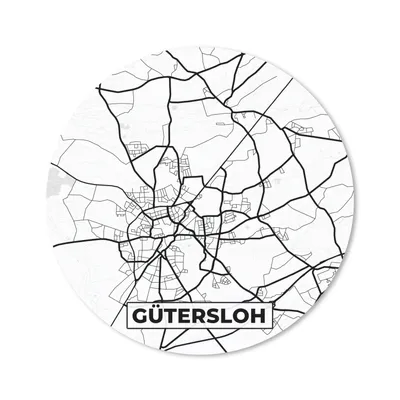 Produktbild von MuchoWow® Mauspad Mousepad Gütersloh - Karte - Stadtplan 20x20 cm - Mousepads - Maus Mat - Pad - Mausunterlage - Schreibtischmatte