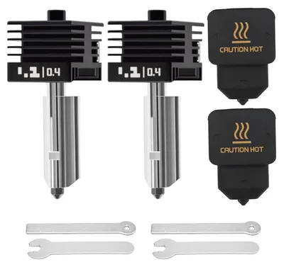 Hotend-Kit 0,4 mm, 2 Stück, gehärteter Stahl, für Bambu Lab H2D