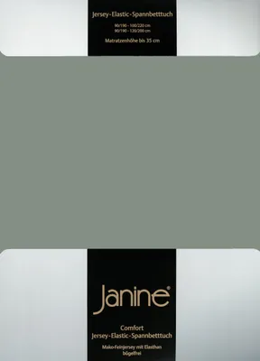 Produktbild von Janine Design Elastic-Jersey, 95% Baumwolle, 5% Elasthan-Spannbetttuch ELASTIC 5002 Farbe salbeigrün Größe 100x200