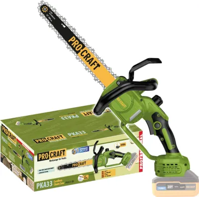 Obrázek produktu pro Procraft PKA33-BB Akumulátorová řetězová pila 20 V 304 mm Brushless Solo - bez akumulátoru, bez nabíječky
