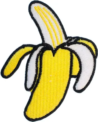 Produktbild von Banane Bügelbild Aufnäher Aufbügler Miniblings Patch Frucht Affe Banana 8x6 5cm