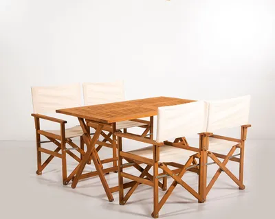 Produktbild von Skye Decor, MYR01, Gartentisch- und Stühle-Set (5-teilig), Creme, 100 % Hainbuchenholz, 120 x 70 x 74 cm