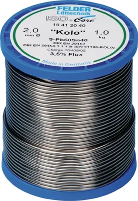 Produktbild von Lötdraht ISO-Core® Kolo 2mm 250g S-Sn60Pb40 FELDER